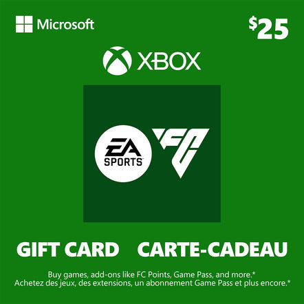 Xbox Branded Cash EA FC eGift (EN Version) EA Sports FC $25 eGift Card (EN version) – Xbox Cash