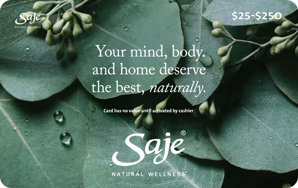 Saje Natural Wellness (EN Version) Saje Natural Wellness eGift Card (EN version)
