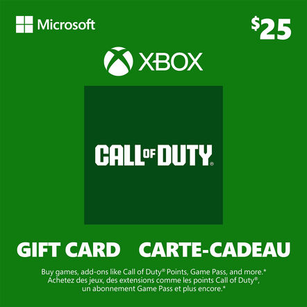 Xbox Cash Call Of Duty eGift (EN Version) Call of Duty $25 eGift Card (EN version) – Xbox Cash